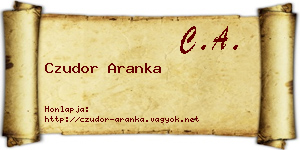 Czudor Aranka névjegykártya